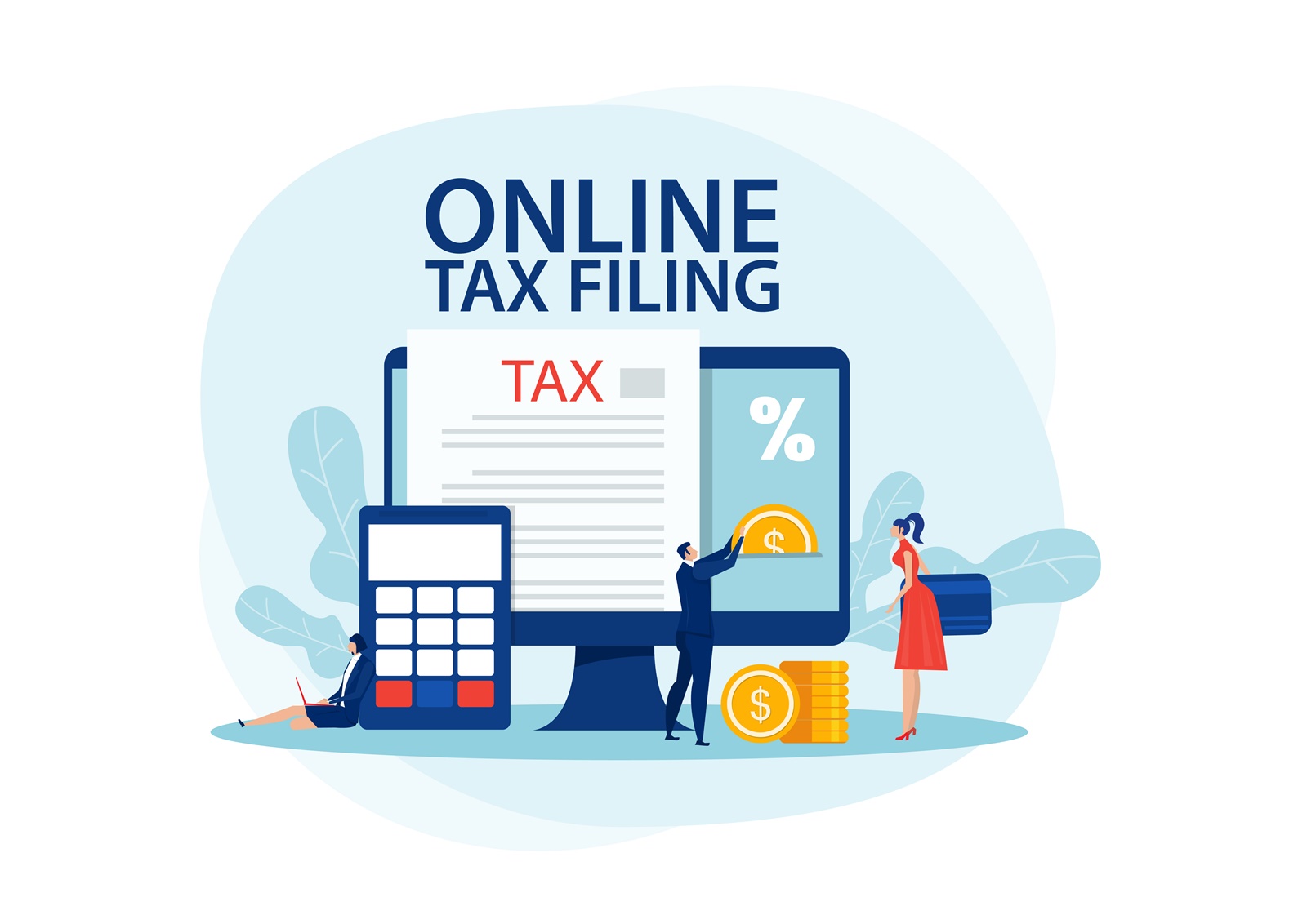 Online Tax filing Vector 1