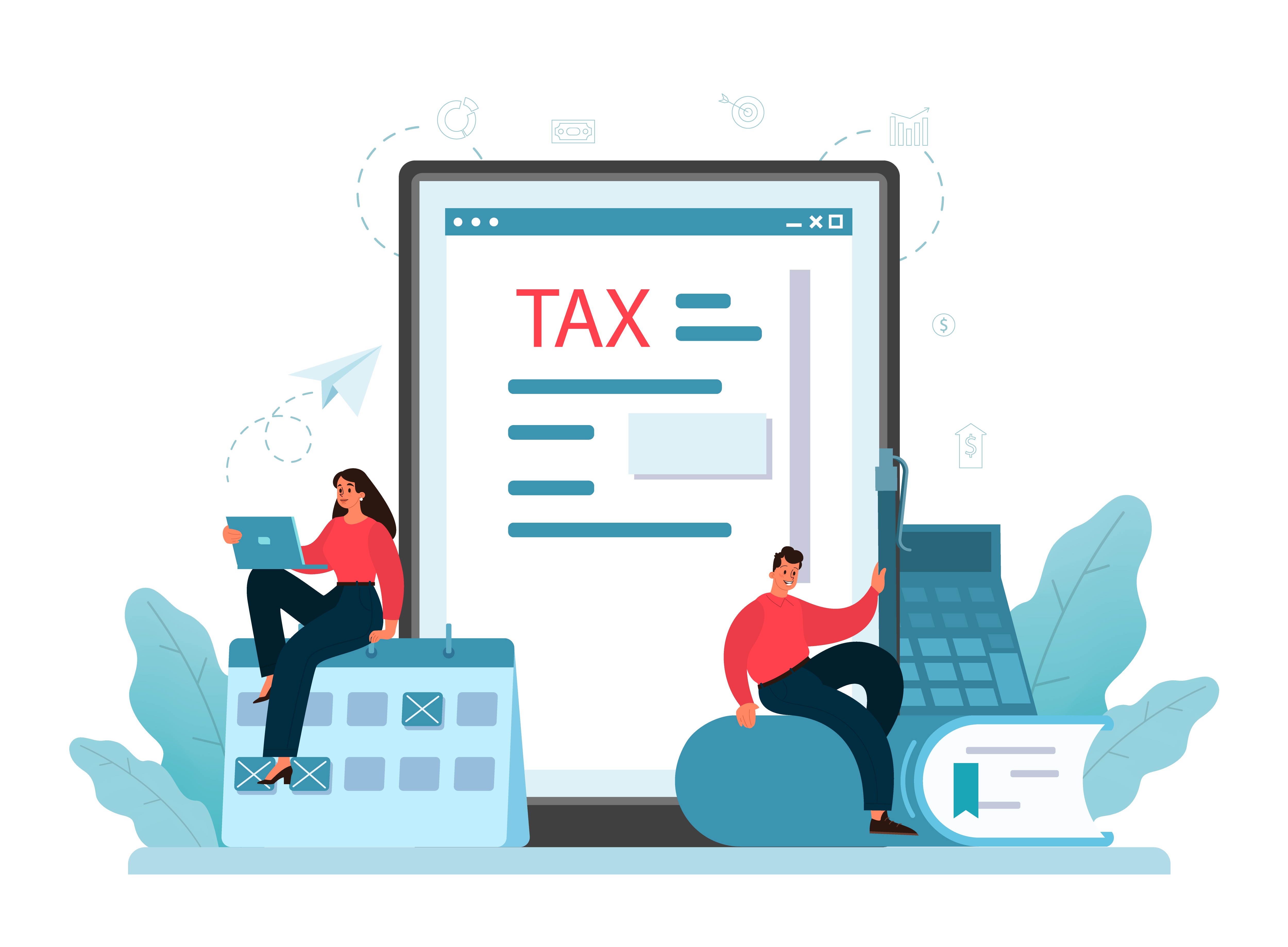 Taxes payment online service or platform. Idea of business accounting